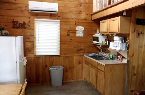 Columbia Cabin | Pet Friendly Log Cabin with Firepit near Green River Lake in Columbia, Kentucky