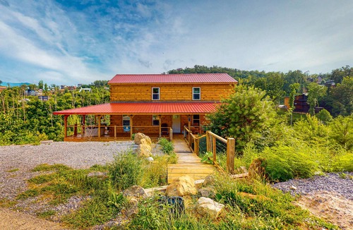Chalet Village North Cabin | Private Hot Tub | Mountain Views | Game Room | 3 Pools | Family-Friendly Smoky Mountain Cabin