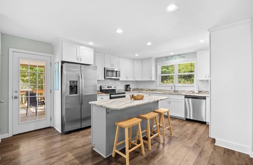 North Litchfield Beach House | Private Pool Beach House, Easy Walk to Beach, 2 Screened Porches, Dog Friendly