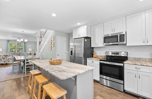 North Litchfield Beach House | Private Pool Beach House, Easy Walk to Beach, 2 Screened Porches, Dog Friendly