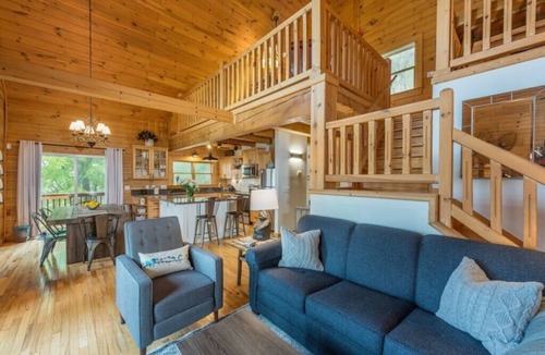 Maggie Valley Cabin | Range Views - 2 BR w/Sleep Loft, Hot Tub, Firepit at Maggie Valley Club