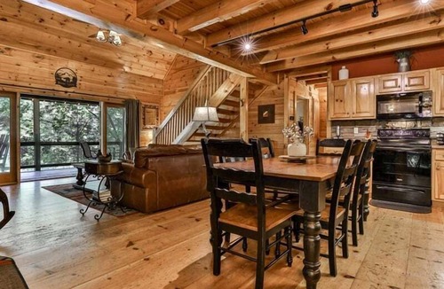 Ellijay Cabin | River Spirit by Mountain Oasis | Creekfront Trout Fishing Cabin in Ellijay, GA