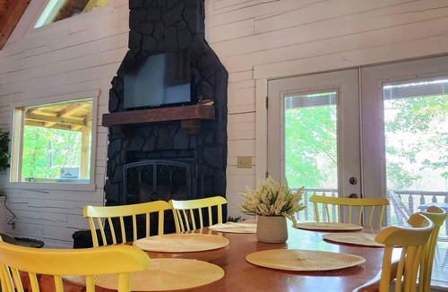 Logan Cabin | Romantic Cabin: Hot Tub Outdoor Movies Fireplace