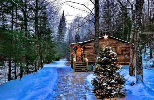Lisbon Cabin | Rustic Log Cabin #7 - “Streamside”