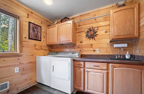 Mancelona House | Secluded Cabin | Direct Trail Access Fire pit