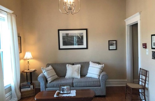 Huntington Apartment | The Chessie Room - Historic Boutique Stay at Heritage Station