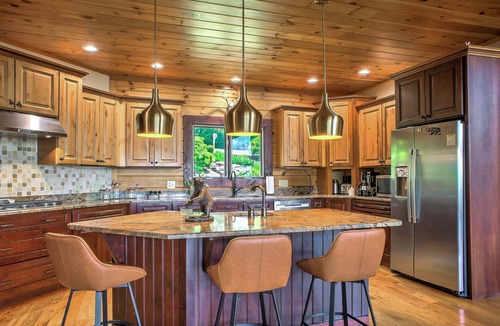 Pisgah Forest House | The Ivy | Mountain Views, Game Room, Outdoor Fireplace & 2 Private Acres Near Brevard
