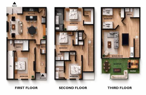 Edgehill House | The Waylon - Newly Redesigned, Rooftop with Sauna