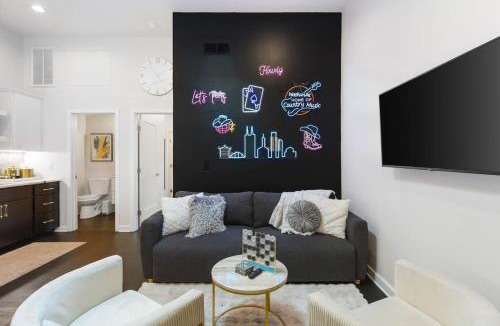 Greenwood Apartment | Vibrant Neon Condo Near Restaurants, Coffee and Bars