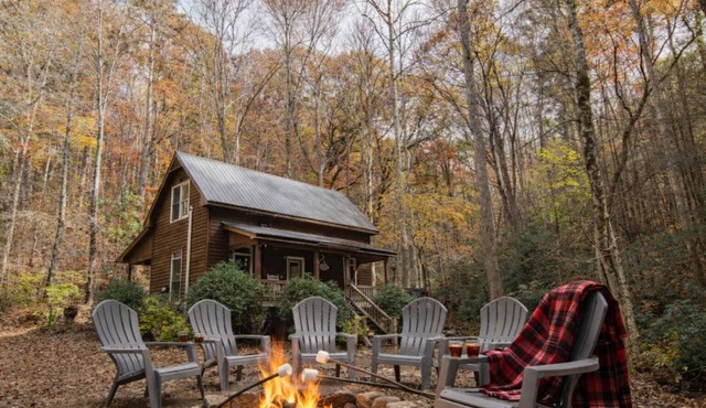 3BR Cabin in Appalachian Mountains! -dog friendly, firepit, creek in yard