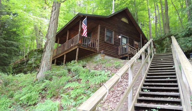 Boch Hollow Cabin surrounded by Hocking Hills Nature Preserve in Logan