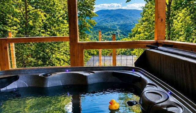 Cabin Mountain View Retreat Hot Tub, Game Room, Fire Pit, Pizza Oven