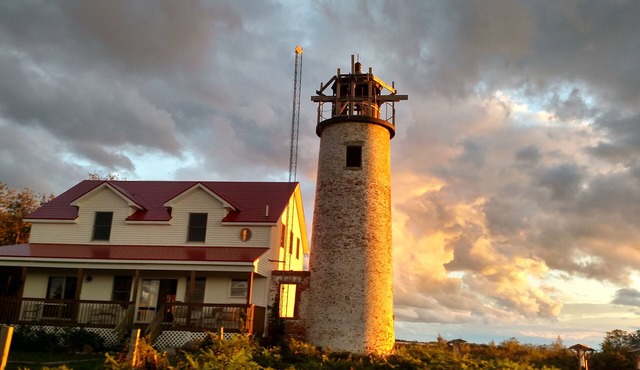 Charity Island Lightkeepers Home Big Charity Island in Tawas