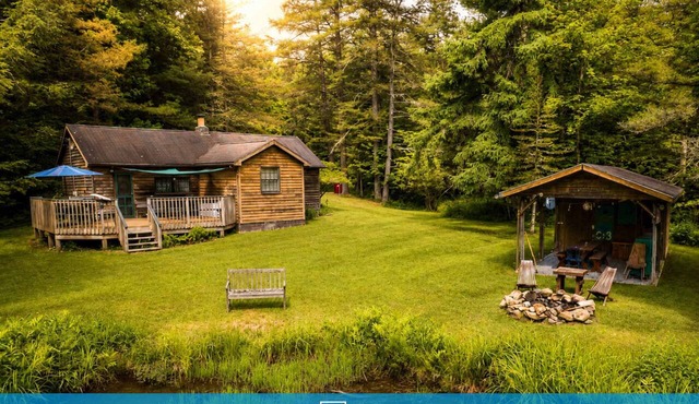 Cozy Cabin w/Pavilion, Deck, Fireplace & FirePit