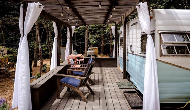 Dream Glamping at Adult-Only Vintage Camper Destination in Franklin, North Carolina