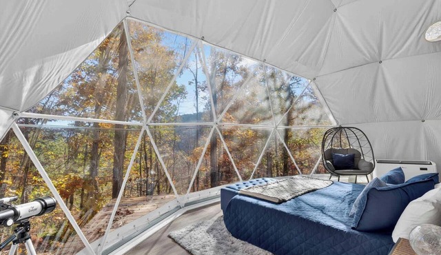 Glamping dome w/deck & views