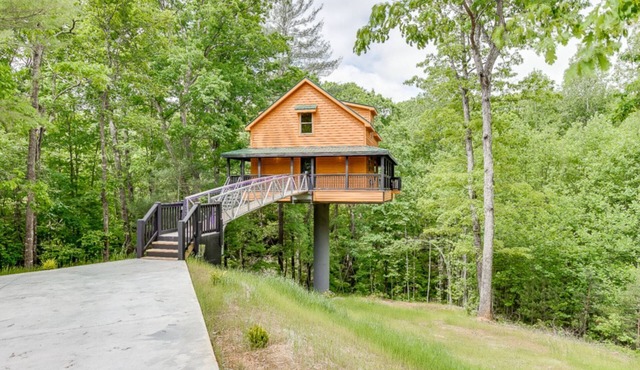 Gold Peak Treehouse Near Helen, Georgia - Cedar Creek Rentals LLC