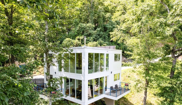 HGTV Featured Lakefront Treehouse with Hot Tub & Views