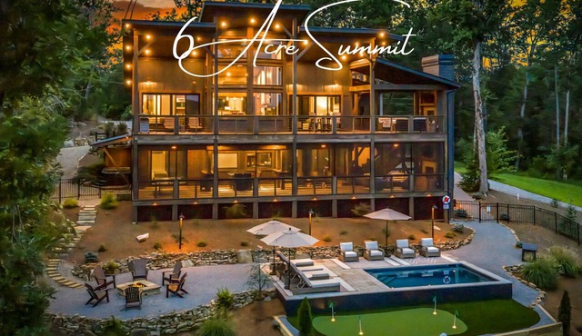 High-End Luxe Escape: Heated Pool Hot-Tub Creek/Fishing Fire-Pit Games in Epworth