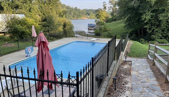 Lake house with private pool.