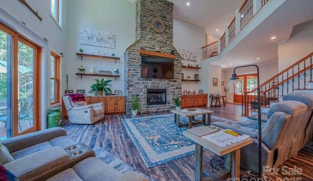 Lake James 6-bedroom estate home with boat slip, hot tub, air hockey, pool table