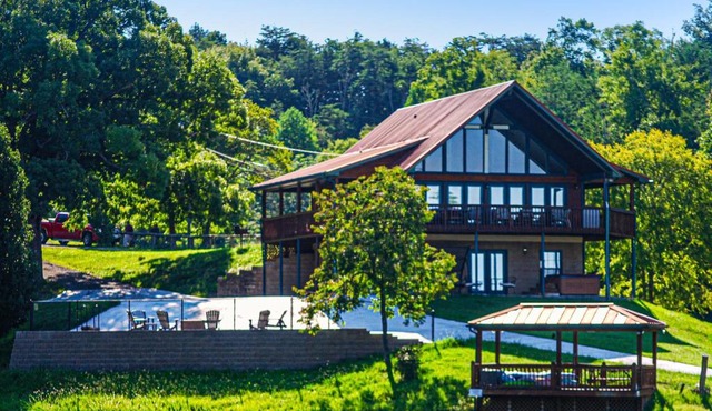 Lakefront Cabin W Views Boat Ramp Dock Hot Tub
