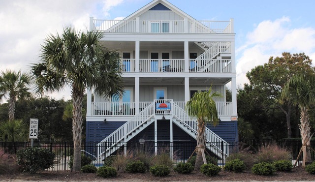 Large second row beach home with private swimming pool located at North Litchfield Beach.