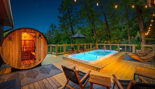 Luxury Blue Ridge Retreat - Swim Spa, Sauna, Speakeasy & Game Room