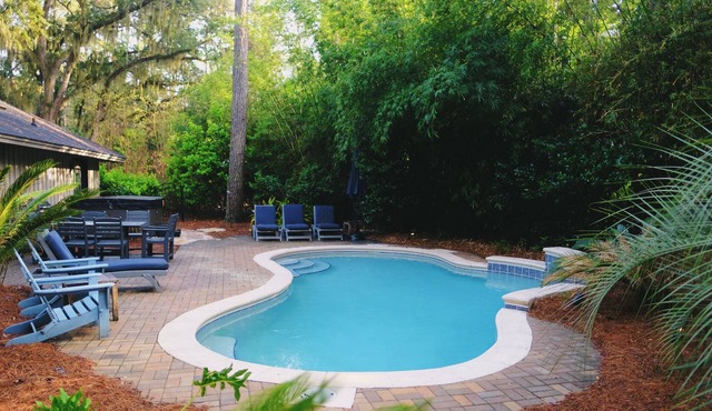 Luxury Sea Pines Home, Pool, Hot Tub, Arcade