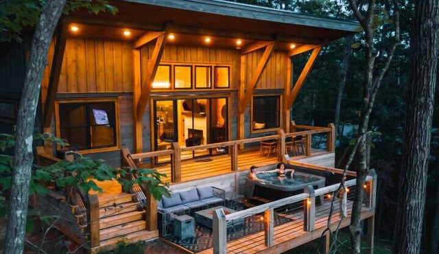 New Modern Treehaus w/Views, Hot tub. 2/2 + loft