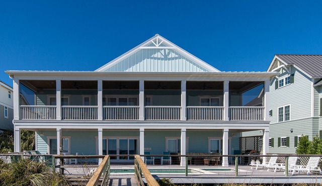 Oceanfront home with private swimming pool and spa at North Litchfield Beach in Pawleys Island