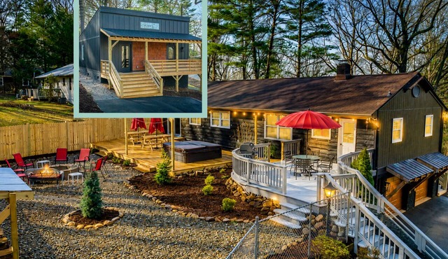 Our Mountain Retreat | 6-Bedroom Asheville Vacation Rental with Guest House, Hot Tub & Game Room