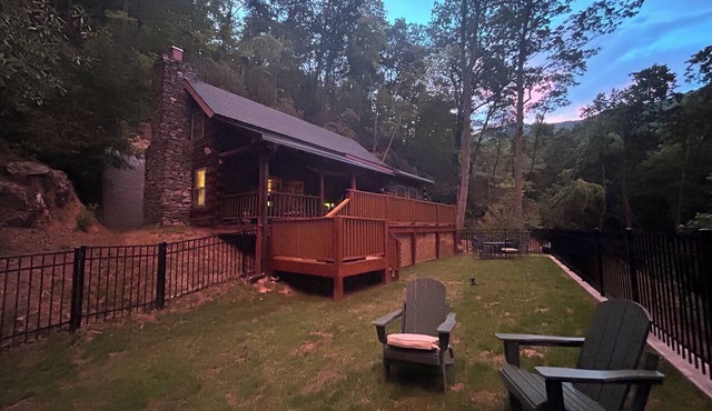 Peaceful Tree-top 3 bedroom cabin with fireplace