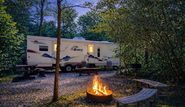 RV Site 2 of 4: Lot rental only; RVs not provided.