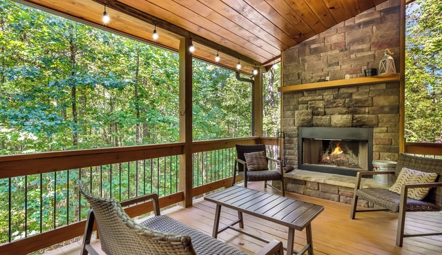 Spacious, New Cabin! New Hot Tub, Fire Pit, and Game Room! Dog-Friendly! in Blue Ridge