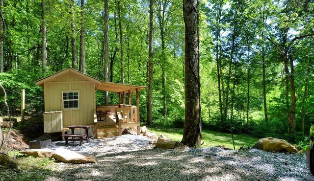 Tiny House for Two with Outdoor Tub near Great Smoky Mountains in Cherokee, North Carolina
