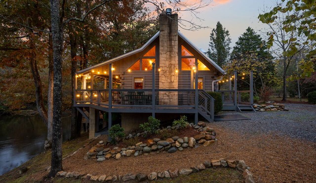 Ultimate Private Acreage Riverfront Cabin - Swimming Hole, Hot Tub, & Fire Pit in Sevierville