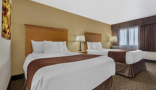 Standard Room, 2 Double Beds, Non Smoking, Refrigerator & Microwave