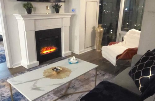 Music Row Apartment | Luxe 1-Bed Corner Suite in Music Row Nashville - Coworking, Gym, Skyline Views
