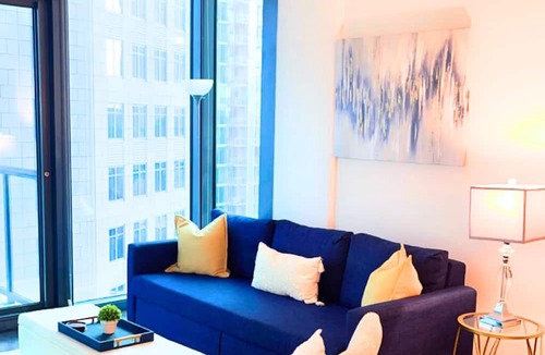 North Buckhead Apartment | Blue Luxe | Balcony View | Pool | Modern Amenities