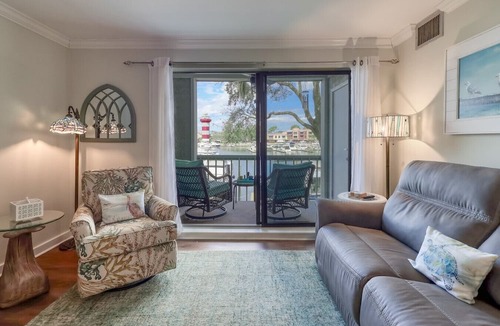 Harbour Town Condo | MyStay at 1029 Caravel Ct | Harbour Town Villa with Lighthouse Views and Pool!