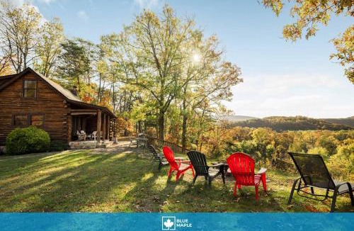 Paw Paw House | Riverfront Log Cabin w Fireplace Grill & Fire Pit