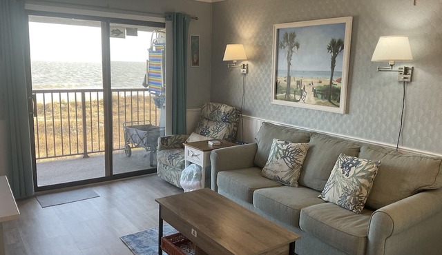 Panoramic view, hear the sounds and feel the moods of the beach. 9-8 9 15 avail.