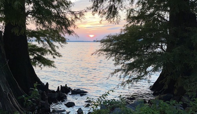 Enjoy beautiful sunsets at the HUT on beautiful Reelfoot Lake!