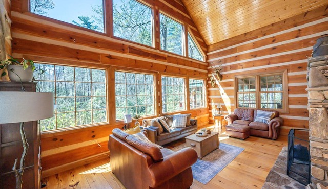 Peaceful, cozy, & private cabin w/streams, waterfalls, & Wi-Fi! Pets OK!