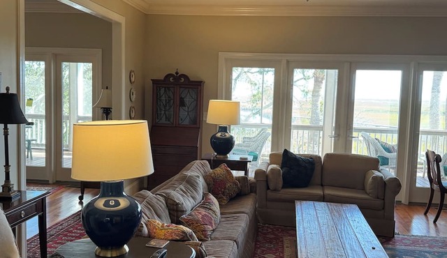 Water Front Edisto with Private Dock On Deep Creek overlooking the Ocean